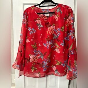 Cabi beautiful red blouse size L